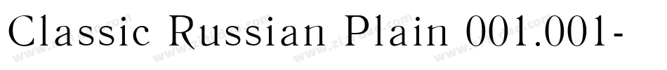 Classic Russian Plain 001.001字体转换